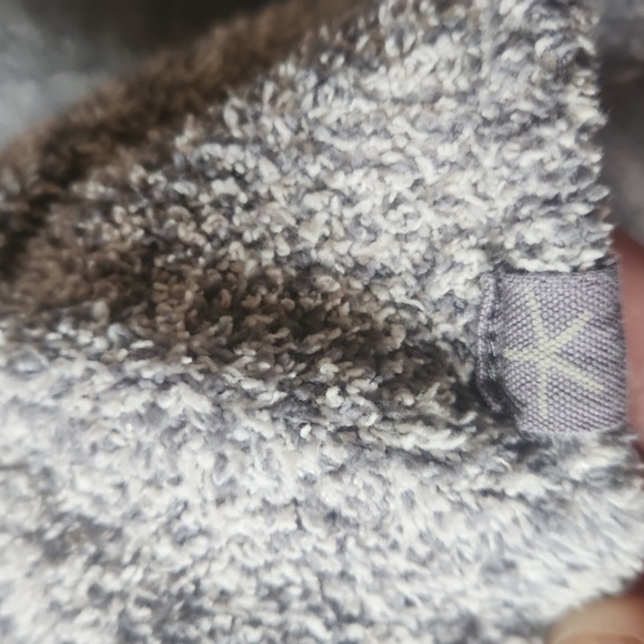 Barefoot Dreams CozyChic Funnel Neck Pullover Graphite Stone One Size Plus - Picture 7 of 10